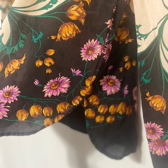 Anthropologie Maeve Florence 100% silk floral blouse size 8 LIKE NEW - Picture 9 of 9
